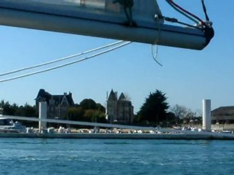 Promenade en mer devant le port de Kernevel à Larmor Plage