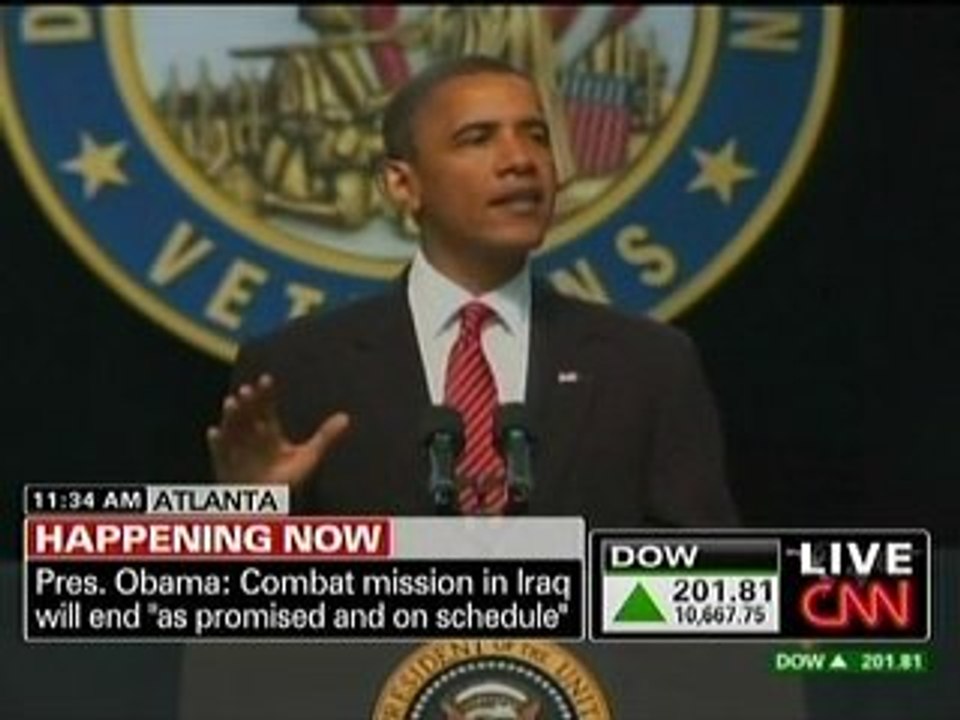 Obama Announces Troop Drawdown 8-2-2010