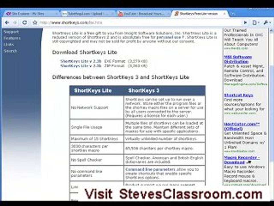 Copy and Paste Tool - ShortKeys
