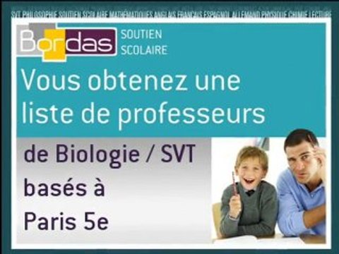 Cours particulier Biologie / SVT - Paris 5e