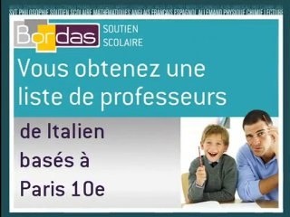 Soutien Scolaire Italien - Paris 10e
