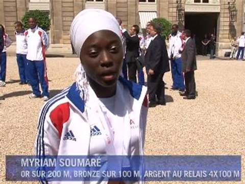 Athlétisme: les médaillés de l'Euro-2010 reçus à l'Elysée