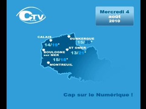 Calaisis TV : Météo du mercredi 4 août 2010