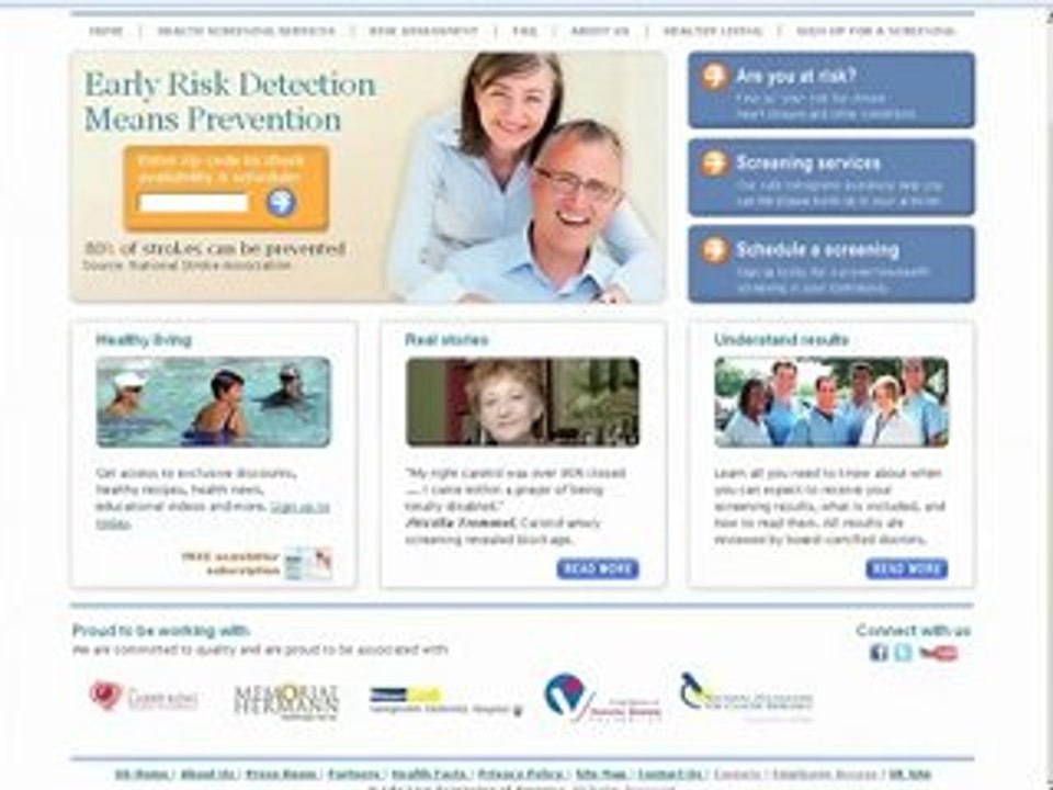 Life Line Screening - New Website Features