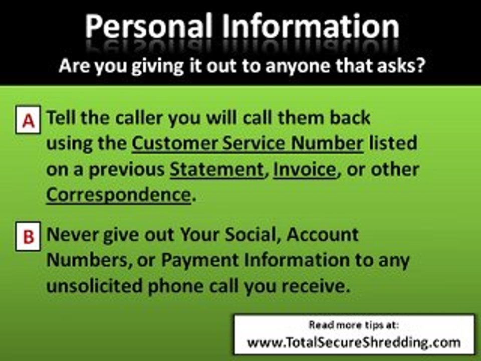 ID Fraud - Strange Phone Call