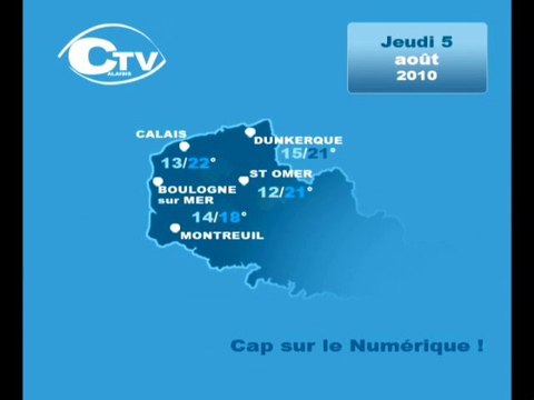Calaisis TV : Météo du mercredi 5 août 2010