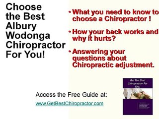 Albury Wodonga Chiropractor