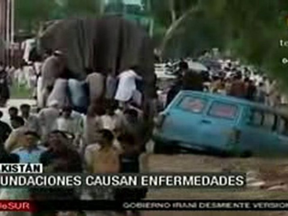 Brotes de cólera y enfermedades tras inundaciones en Pakist