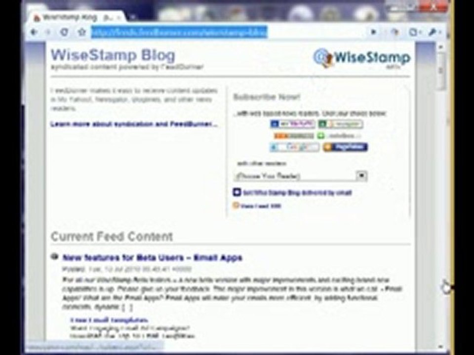 Promote your website / blog using email - RSS feed