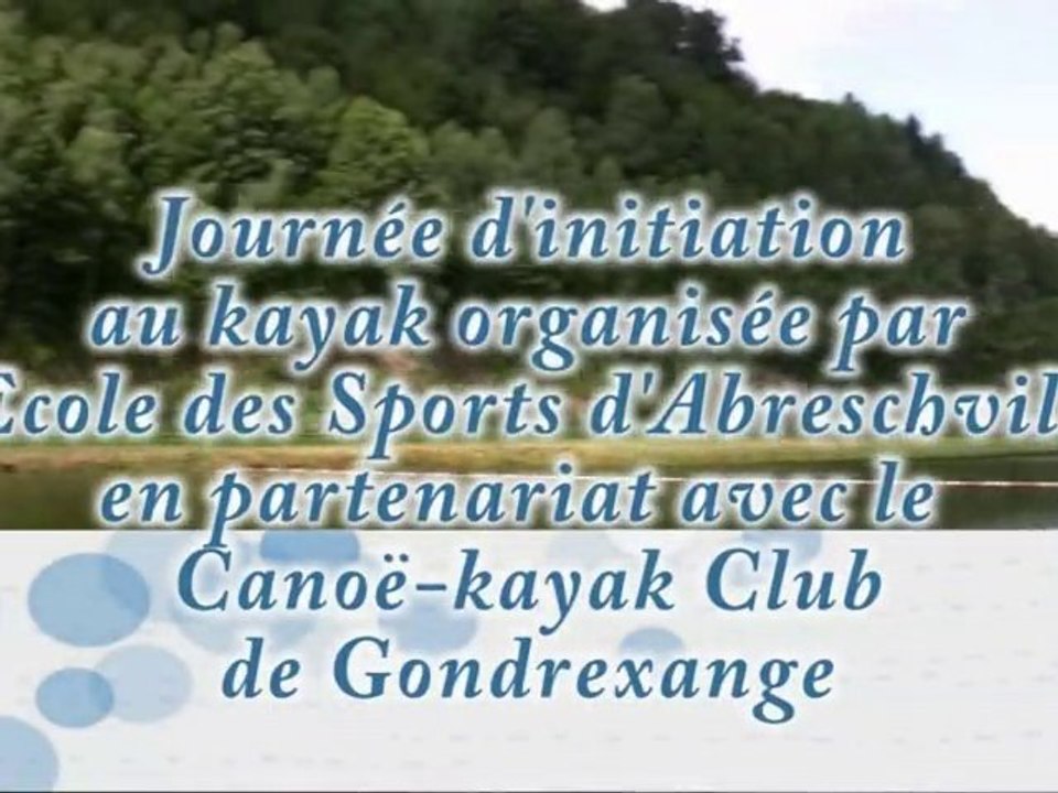 Journée kayak sur le plan d'eau d'Abreschviller