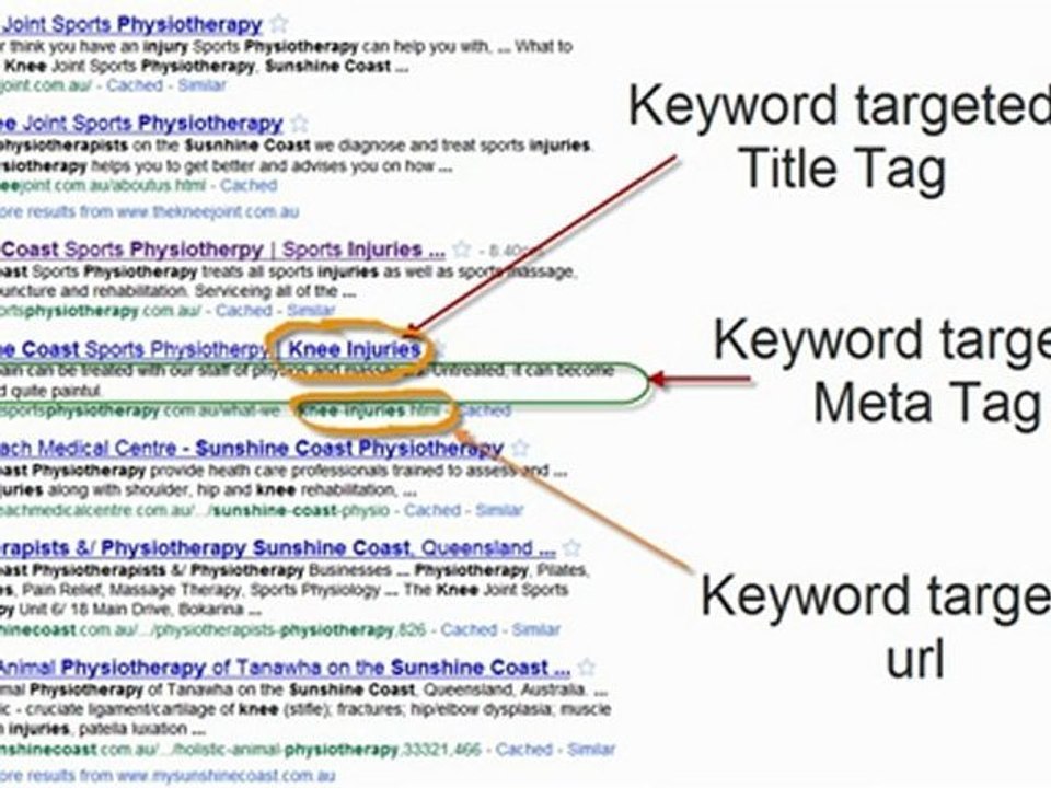 On Page SEO For Web Pages On The Sunshine Coast