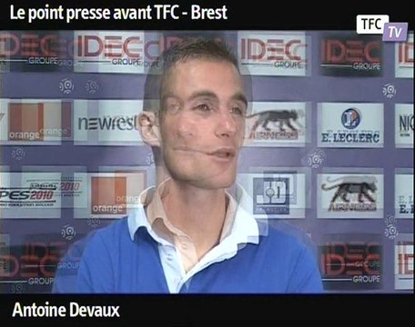 TFC Brest: le point presse de Devaux