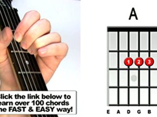 How to play A major Guitar Chord - fast easy beginners ...