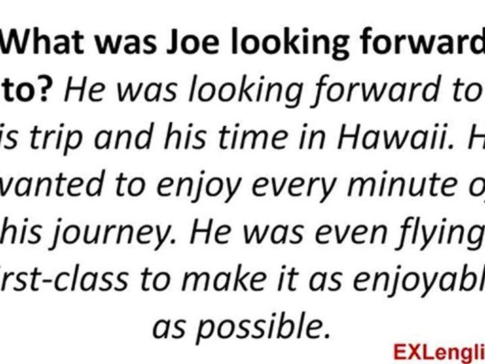 Question and Answer Mini-Story #1 - Joe Goes To China - ...