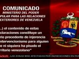 Venezuela emite comunicado para responder a declaraciones de