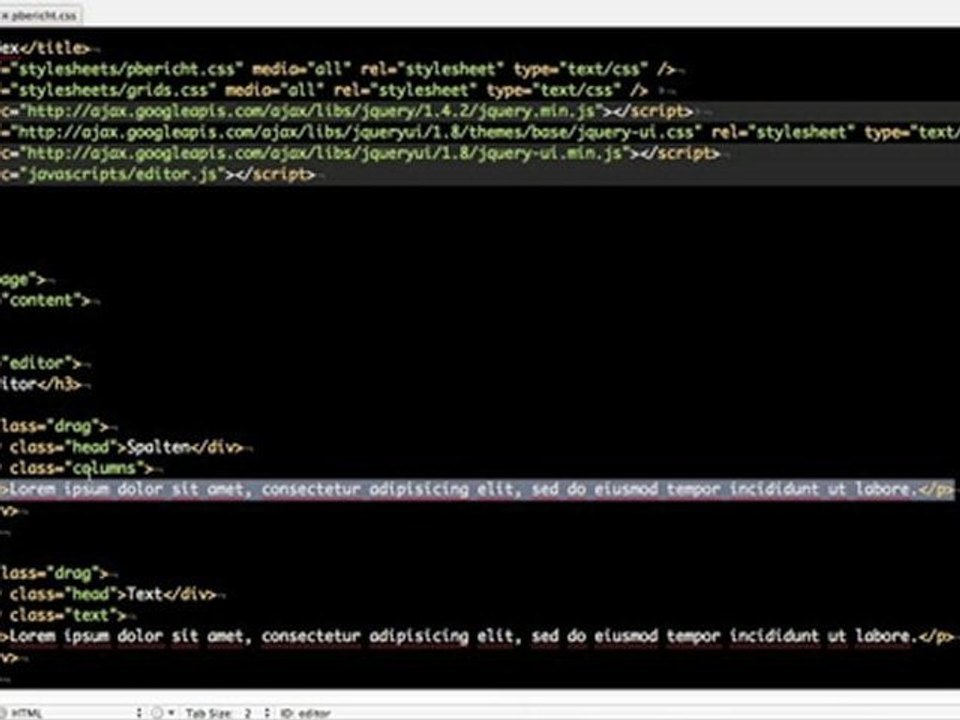 DIEVOTV #11: Jquery Sidebuilder Screencast Teil 2