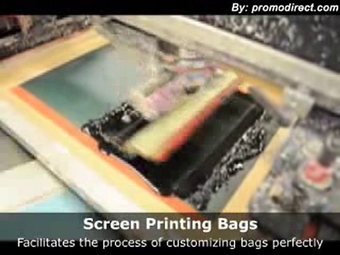Promotional Bags Getting Screen Printed