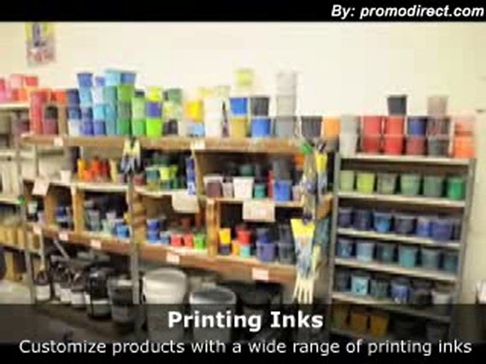 Printing Inks of different colors used to customize promotio