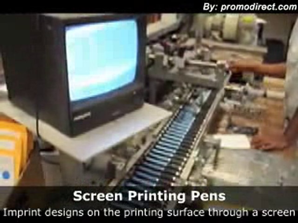 Imprint Designs Over Promotional Pens by Screen Printing