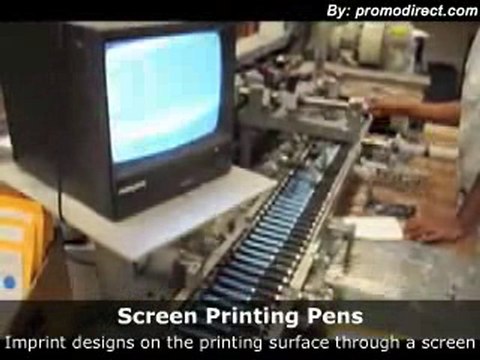 Imprint Designs Over Promotional Pens by Screen Printing