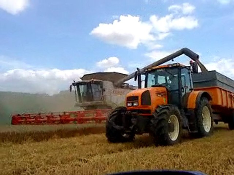 Lexion 600 terra-trac en 12m de coupe (+ grosse de France)!