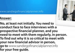 San Diego Financial Planner, Find the Best