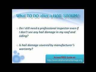 Oklahoma Hail Damage Tips