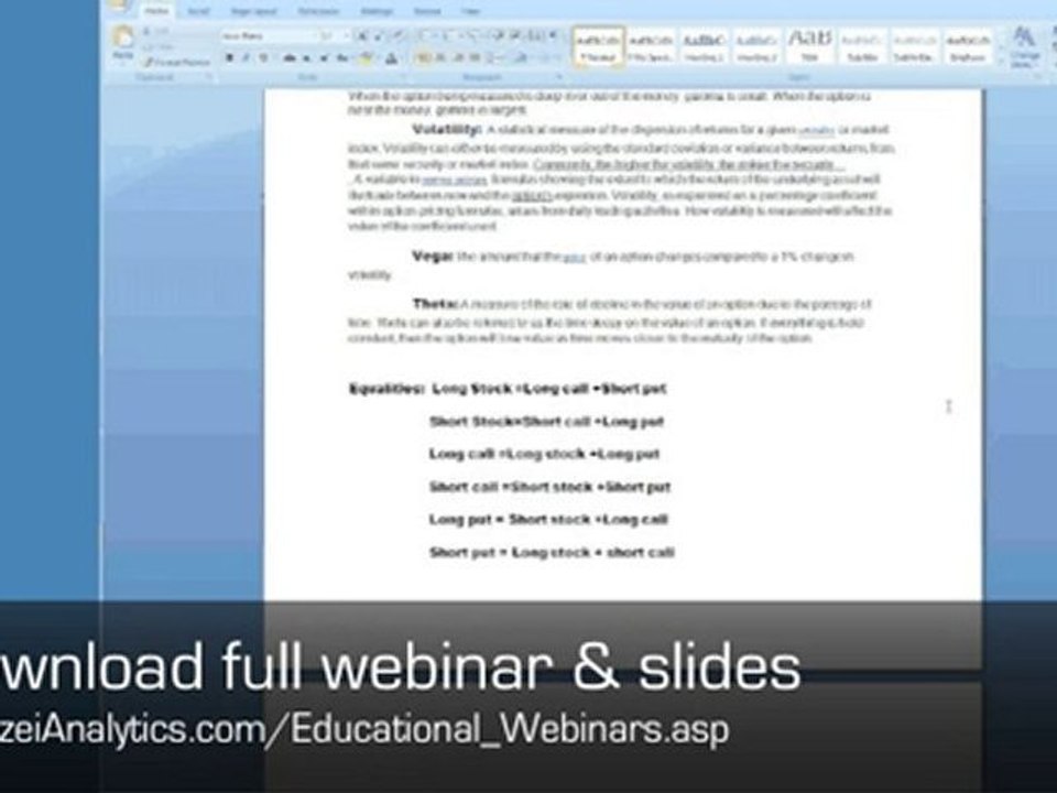 Equality Synethics | Trade Options Like a DPM Webinars ...