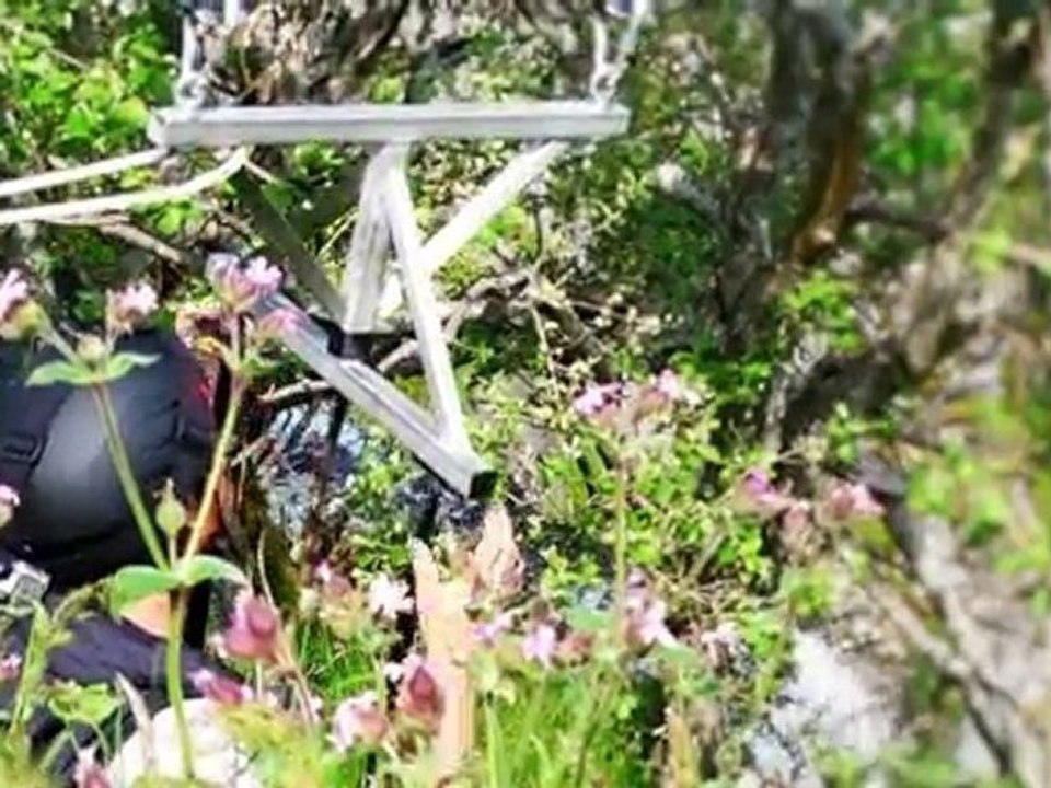 Tyrolienne pour secours Altitude Parapente