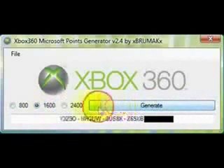 NEW XBOX 360 MICROSOFT POINTS GENERATOR V3.8 NEW - JULY 2010