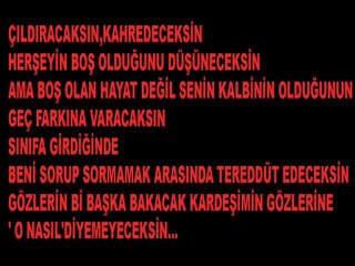 SEVGİLİYE SÖYLENEN SON SÖZLER