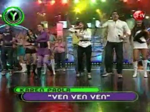 karen paola cantan todo sus exito mas bum bum bum