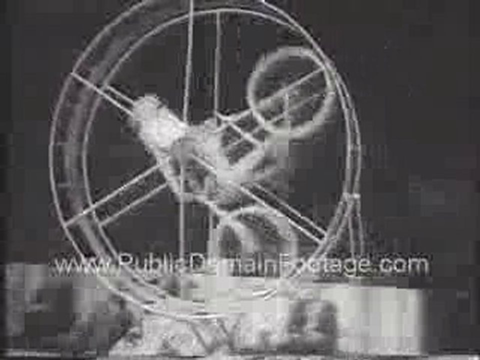Circus Clown Wheel Stunt Public Domain Archival Footage