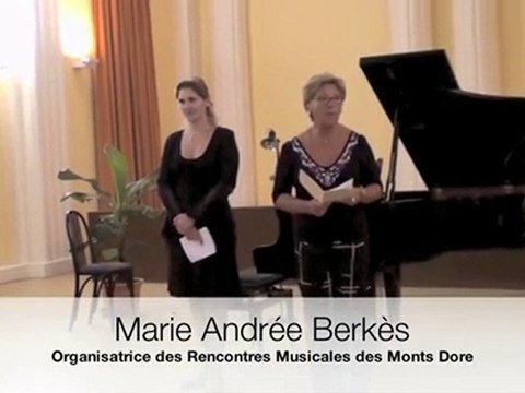 Marie-Andrée Berkès présente les Rencontres Musicales