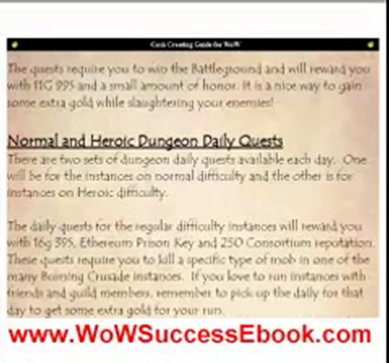 World of Warcraft Gold guide