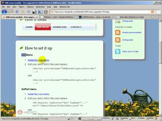 DotNetNuke Tutorial, Trying out DDRMenu from DNNGarden