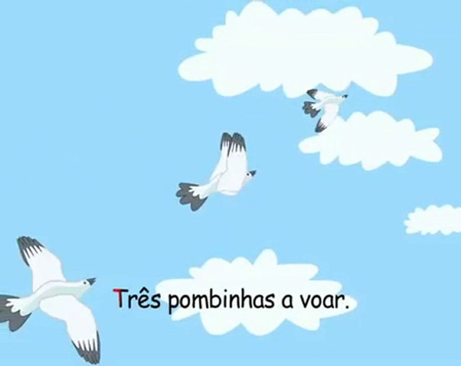 Três pombinhas a voar