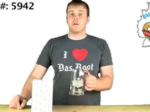 0.4 Liter Glass Beer Stein with Engravable Pewter Bavarian B