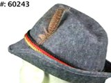 Grey German Oktoberfest Alpine Hat
