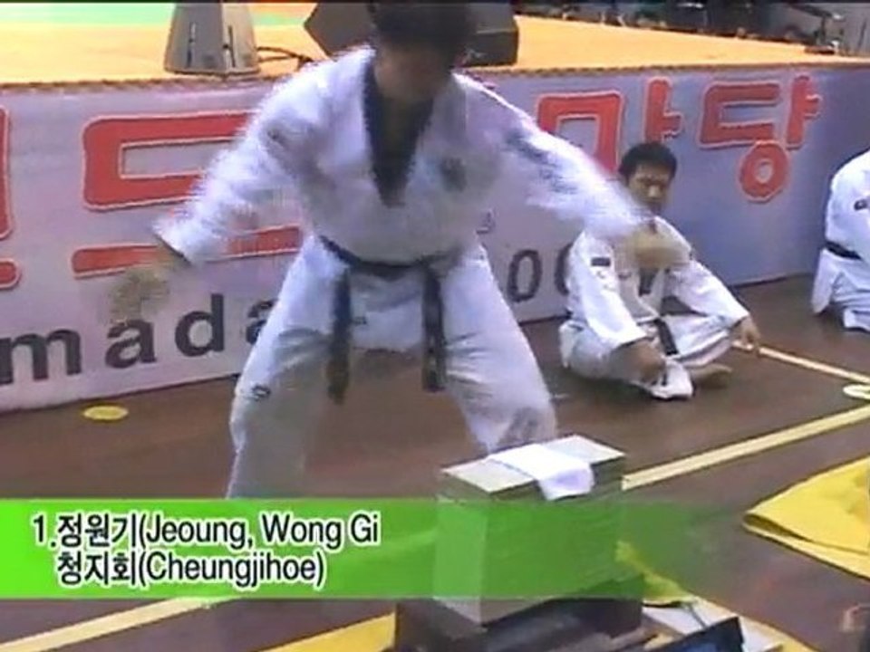taekwondo compétition casse plaques vétérans