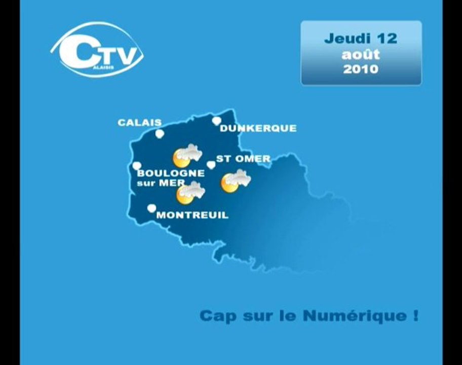 Calaisis TV : Météo du jeudi 12 août 2010