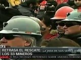 Se retrasa el rescate de 33 mineros en Chile