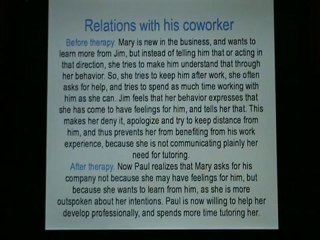 Relational therapy: the case of Jim (JP)