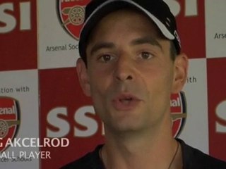 Arsenal Academy: Livestrong leader Gregoire Akcelrod surprises young footballers