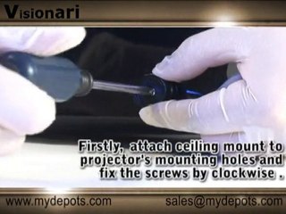 How To  Install Take Apart Projector Ceiling Mount
