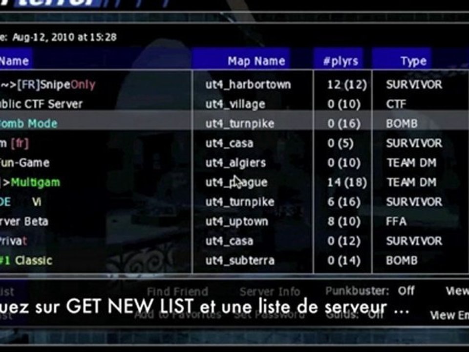 Se connecter à un serveur Urban terror france