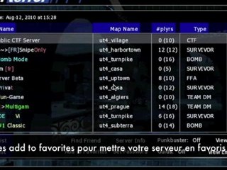 Comment mettre un serveur en favoris Urban Terror