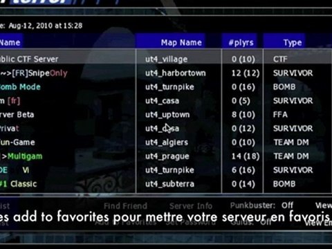 Comment mettre un serveur en favoris Urban Terror