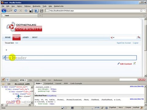 DotNetNuke Tutorial, Understanding CSS hierarchy, part 2/2