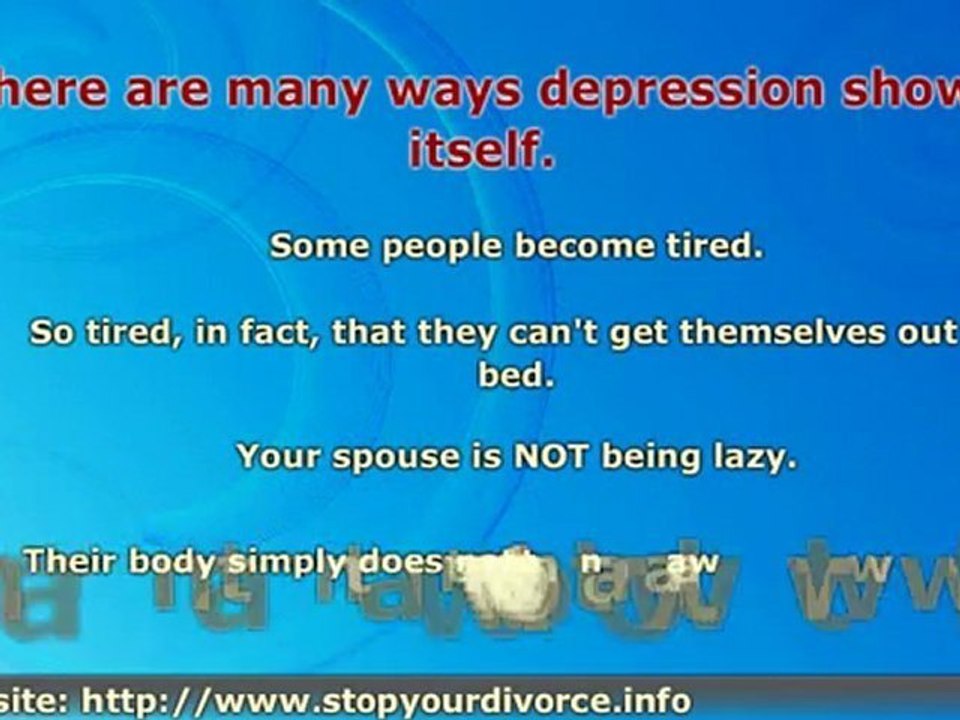 How to Handle a Spouse Who is Depressed - Can Your Marriage